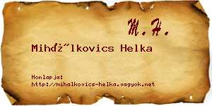 Mihálkovics Helka névjegykártya